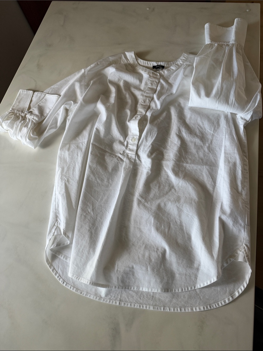 Classic White Women's Henley Shirt